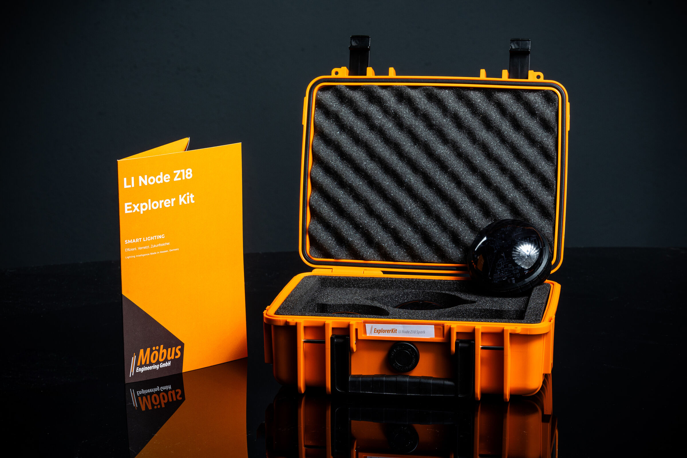 Möbus ExplorerKit – rugged outdoor case with LI Node Z18 luminaire controllers